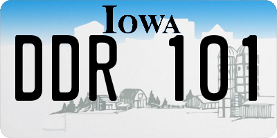 IA license plate DDR101