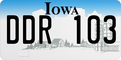 IA license plate DDR103