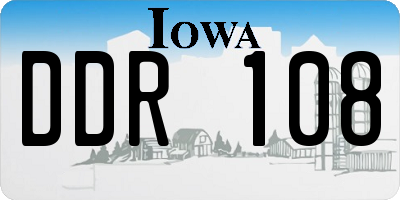 IA license plate DDR108