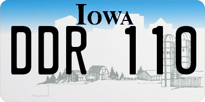 IA license plate DDR110