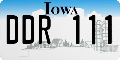 IA license plate DDR111
