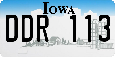 IA license plate DDR113