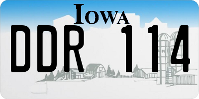 IA license plate DDR114
