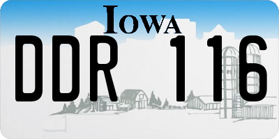 IA license plate DDR116