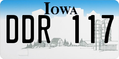 IA license plate DDR117