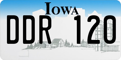 IA license plate DDR120
