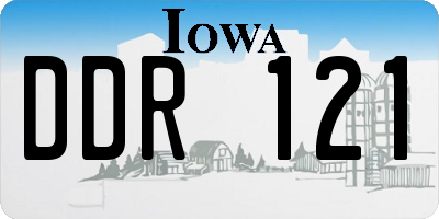 IA license plate DDR121