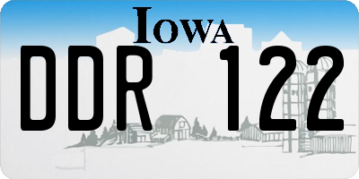 IA license plate DDR122