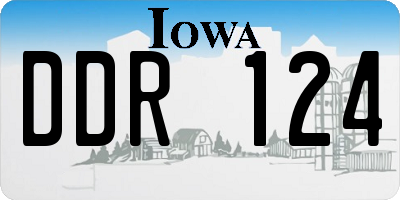 IA license plate DDR124