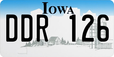 IA license plate DDR126