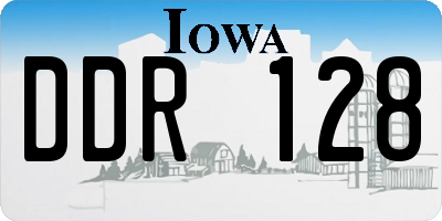 IA license plate DDR128
