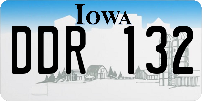 IA license plate DDR132