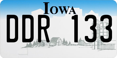 IA license plate DDR133