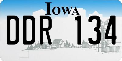 IA license plate DDR134