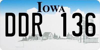 IA license plate DDR136