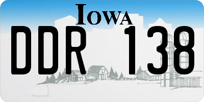 IA license plate DDR138