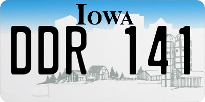 IA license plate DDR141