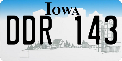 IA license plate DDR143