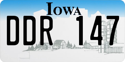 IA license plate DDR147