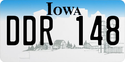 IA license plate DDR148