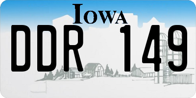 IA license plate DDR149