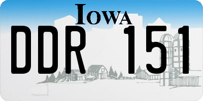IA license plate DDR151