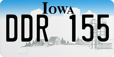 IA license plate DDR155