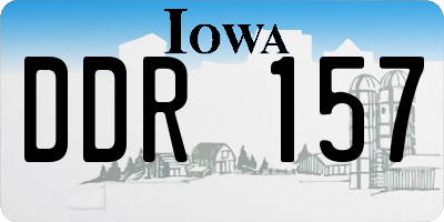 IA license plate DDR157