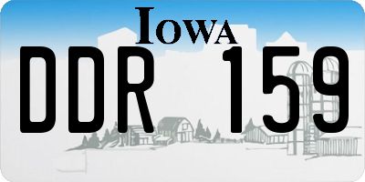 IA license plate DDR159