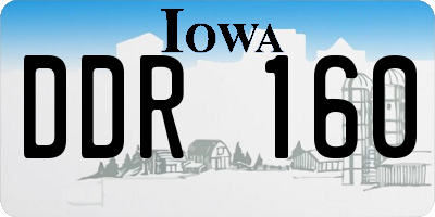 IA license plate DDR160