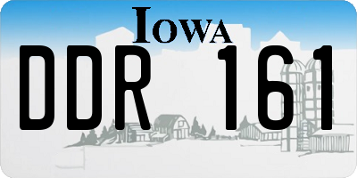 IA license plate DDR161