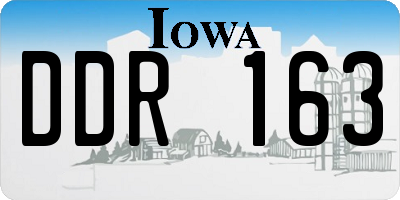 IA license plate DDR163