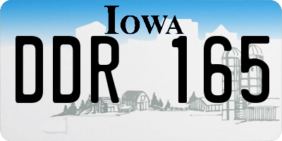 IA license plate DDR165