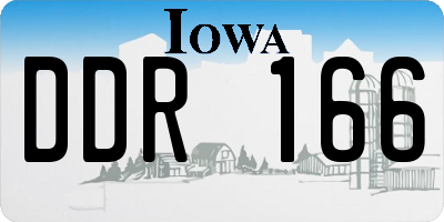 IA license plate DDR166