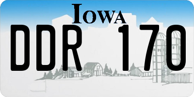 IA license plate DDR170