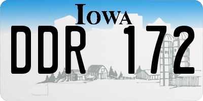 IA license plate DDR172