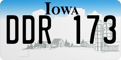 IA license plate DDR173