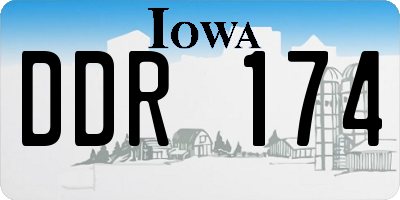IA license plate DDR174