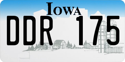 IA license plate DDR175