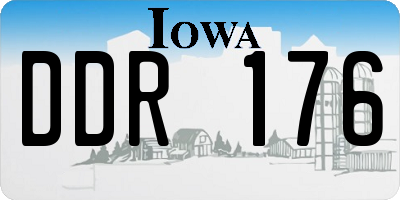 IA license plate DDR176