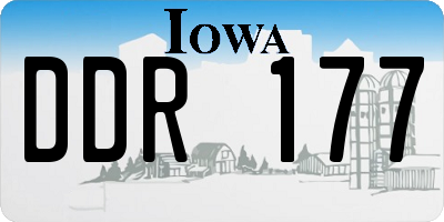 IA license plate DDR177