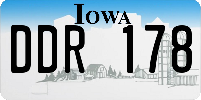 IA license plate DDR178