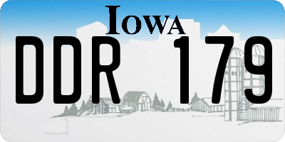 IA license plate DDR179