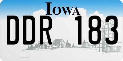 IA license plate DDR183