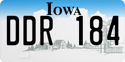 IA license plate DDR184