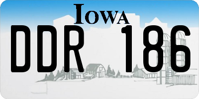 IA license plate DDR186