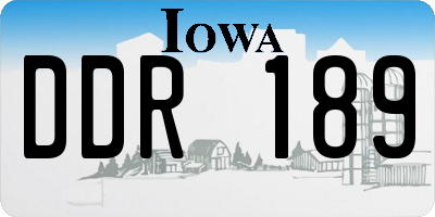 IA license plate DDR189