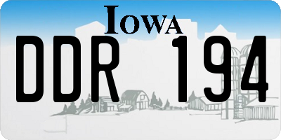 IA license plate DDR194
