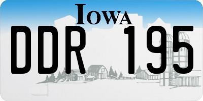 IA license plate DDR195