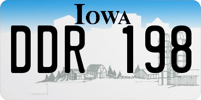 IA license plate DDR198